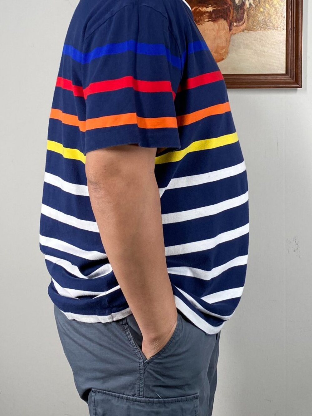 Polo Ralph Lauren Classic Fit Striped Jersey T-Shirt Men Large Multicolor Stripe - Picture 2 of 10